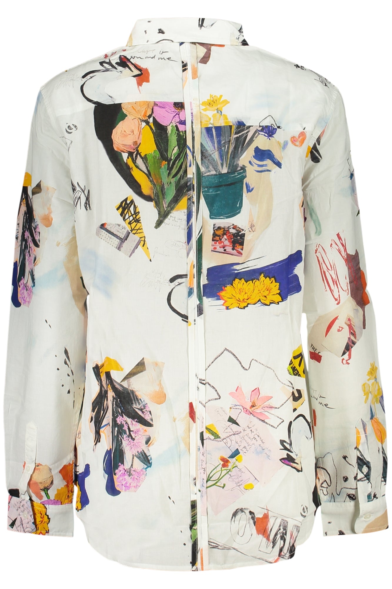 DESIGUAL WOMEN'S LONG-SLEEVED SHIRT WHITE