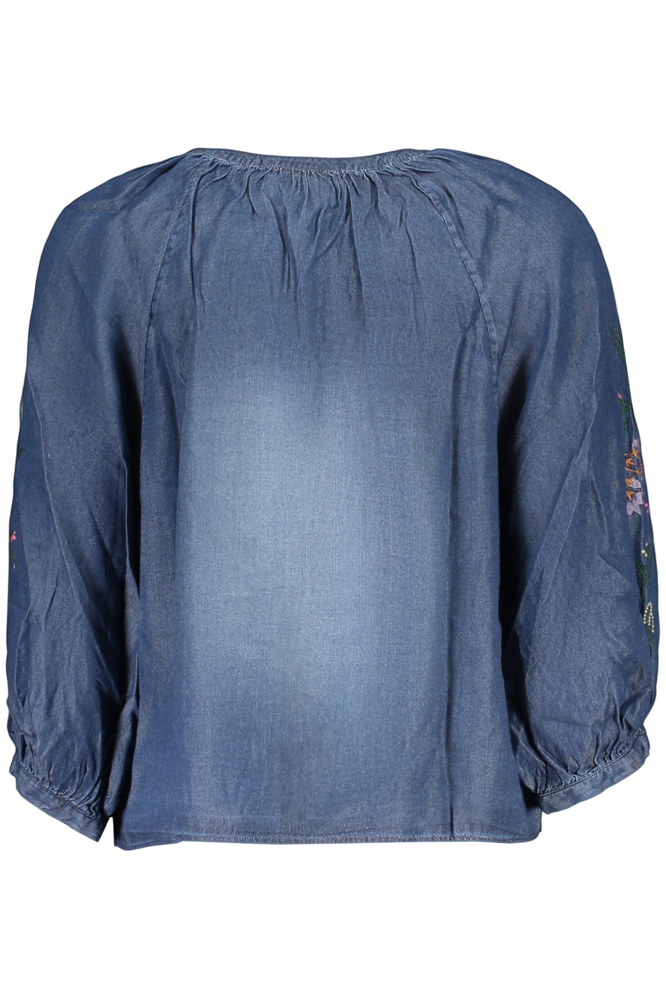 DESIGUAL WOMEN'S LONG-SLEEVED SHIRT, BLUE