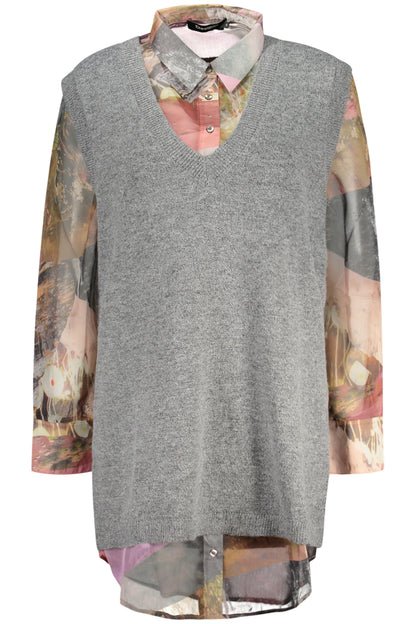 CHEMISE À MANCHES LONGUES POUR FEMME DESIGUAL, GRISE