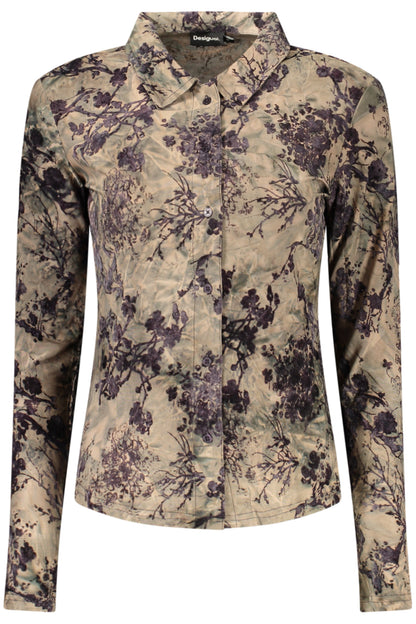 CHEMISE À MANCHES LONGUES POUR FEMME DESIGUAL, MARRON