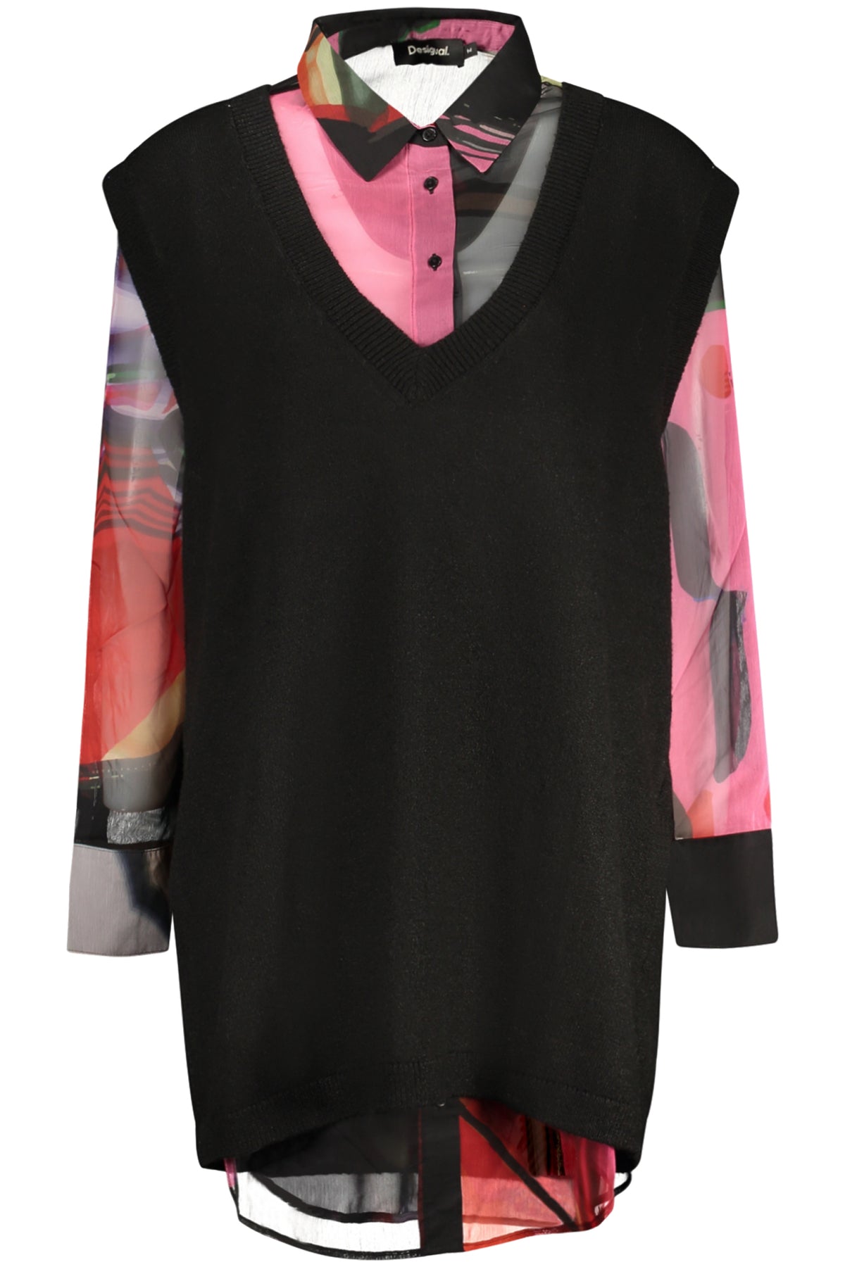 Chemise à manches longues pour femme DESIGUAL, noire