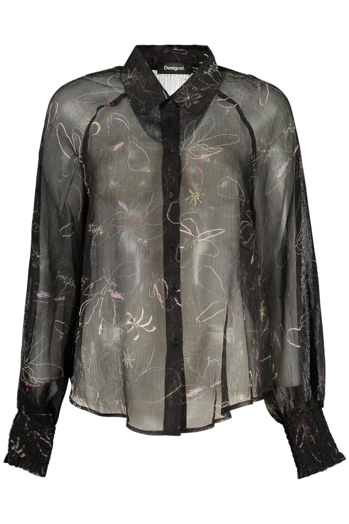 Chemise à manches longues pour femme DESIGUAL, noire