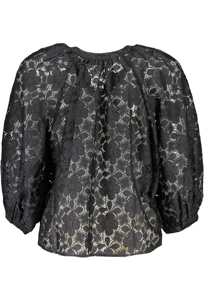 DESIGUAL WOMEN'S LONG SLEEVE SHIRT BLACK