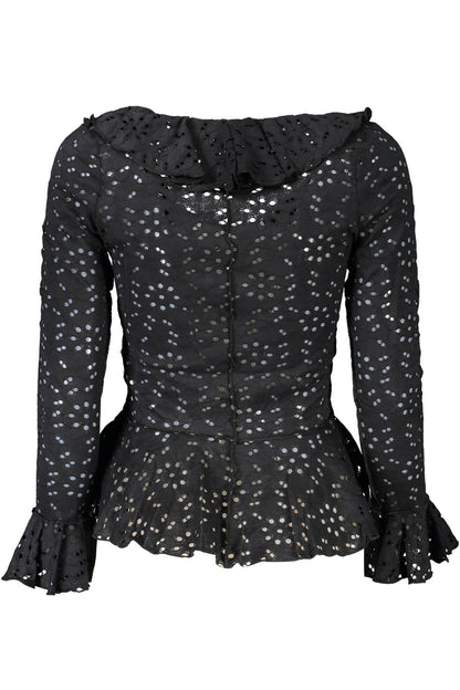 DESIGUAL LONG SLEEVE SHIRT WOMEN BLACK