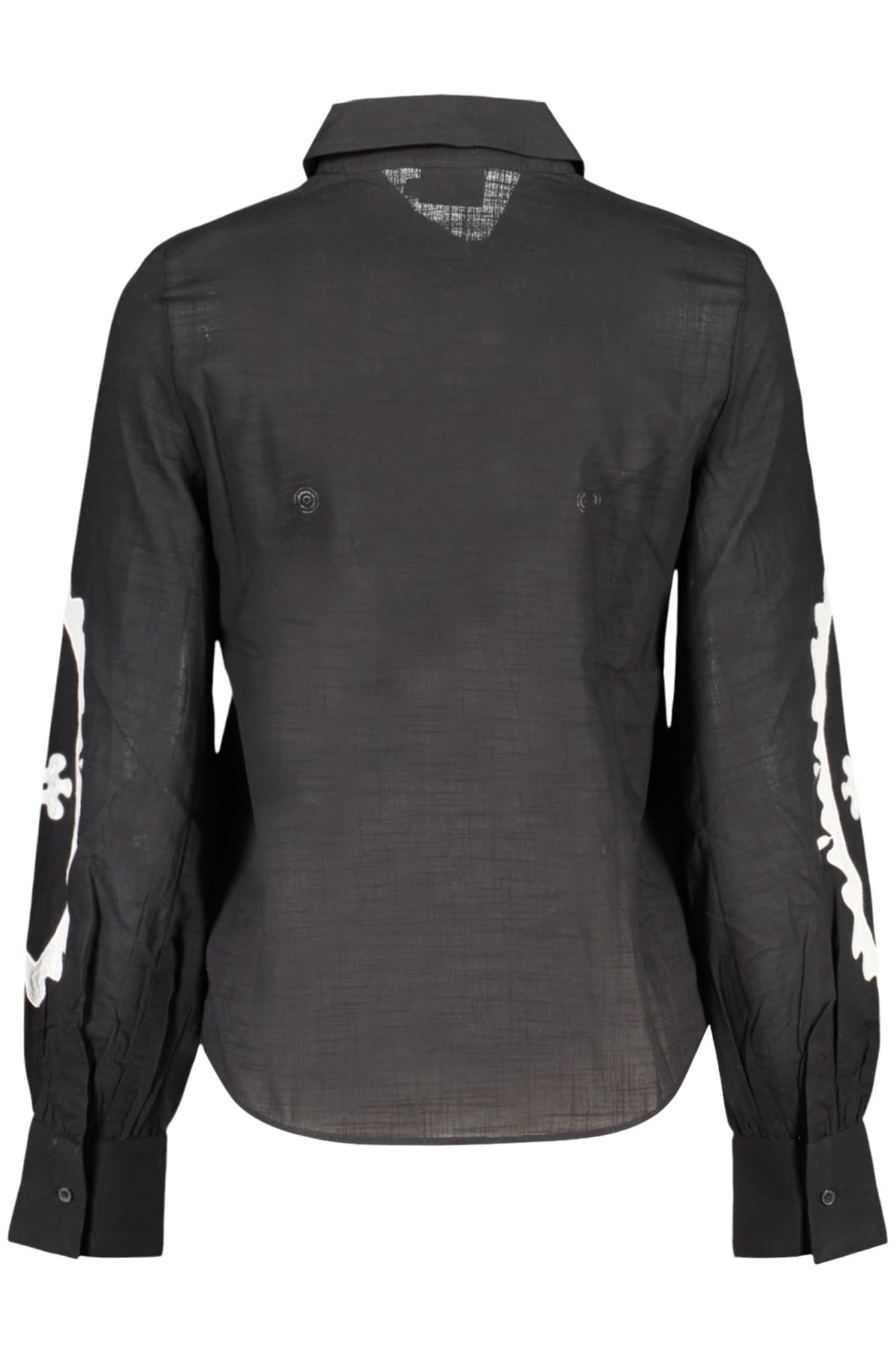DESIGUAL WOMEN'S LONG-SLEEVED SHIRT, BLACK