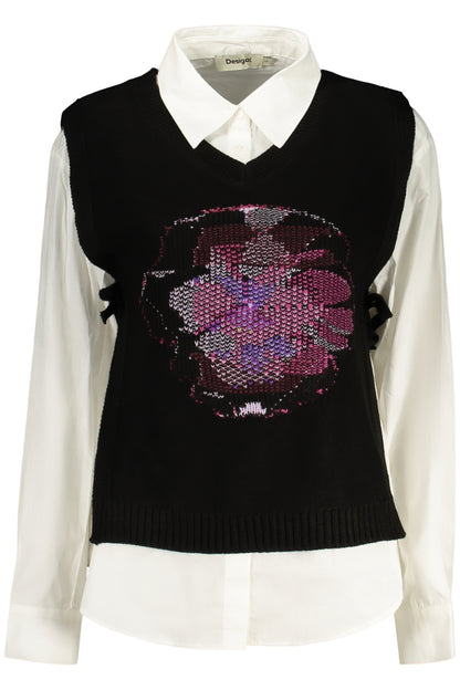 Chemise noire à manches longues pour femme DESIGUAL