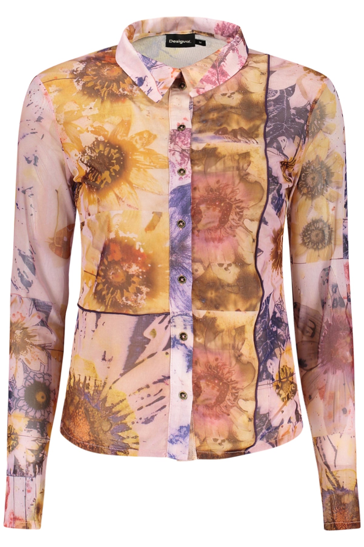 DESIGUAL WOMEN'S PINK LONG-SLEEVED SHIRT