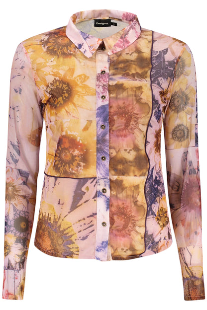 DESIGUAL WOMEN'S PINK LONG-SLEEVED SHIRT
