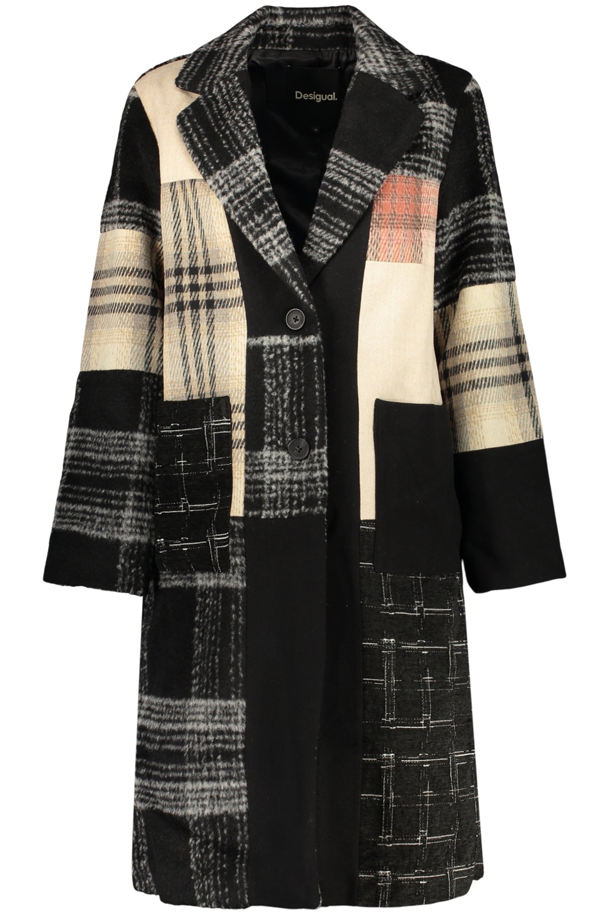 DESIGUAL WOMEN'S BLACK COAT