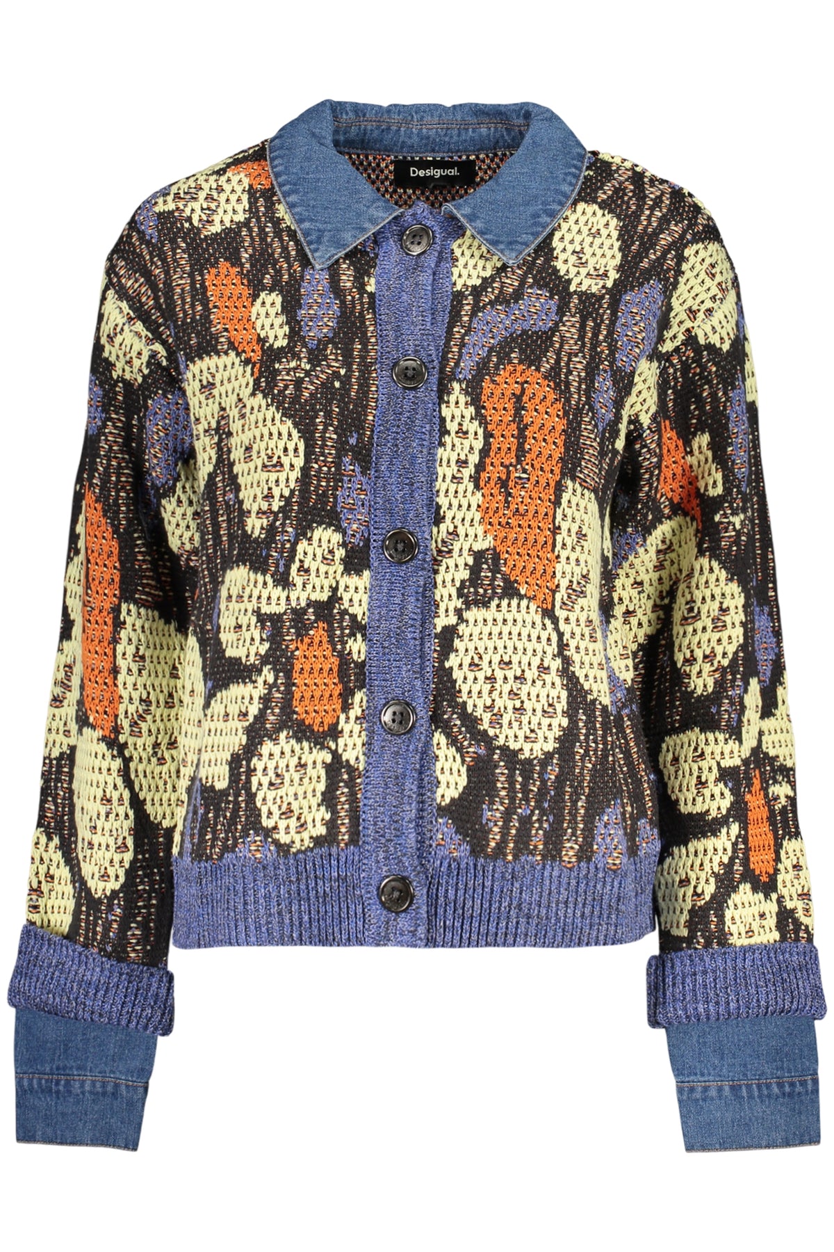 DESIGUAL WOMEN'S BLUE CARDIGAN