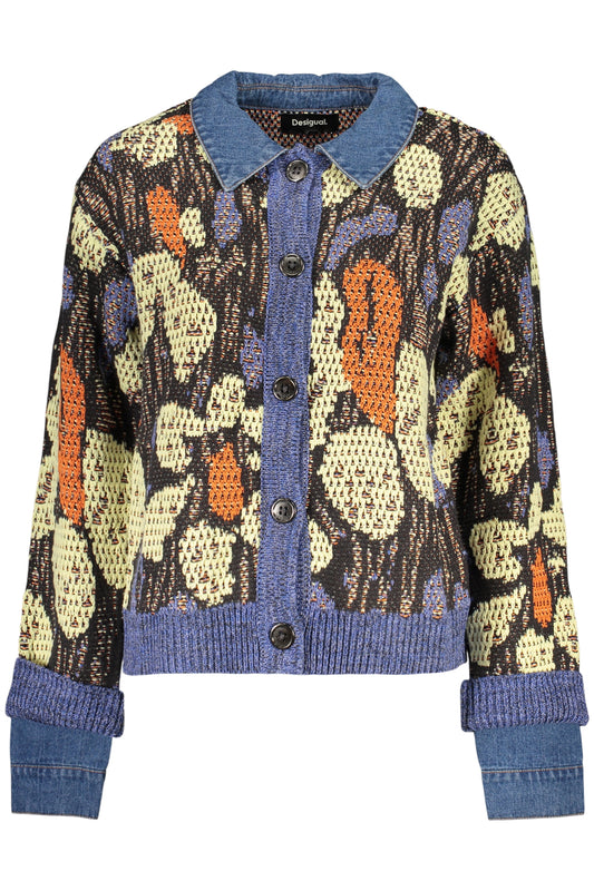 DESIGUAL WOMEN'S BLUE CARDIGAN