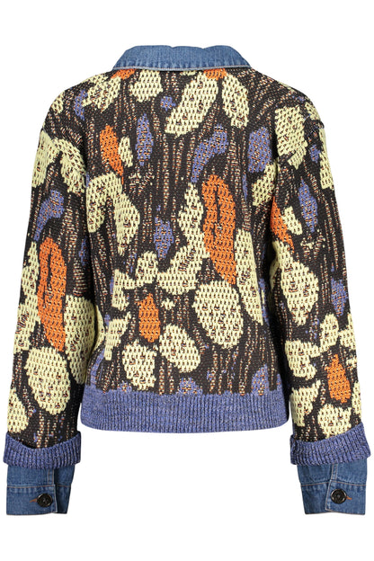 DESIGUAL WOMEN'S BLUE CARDIGAN