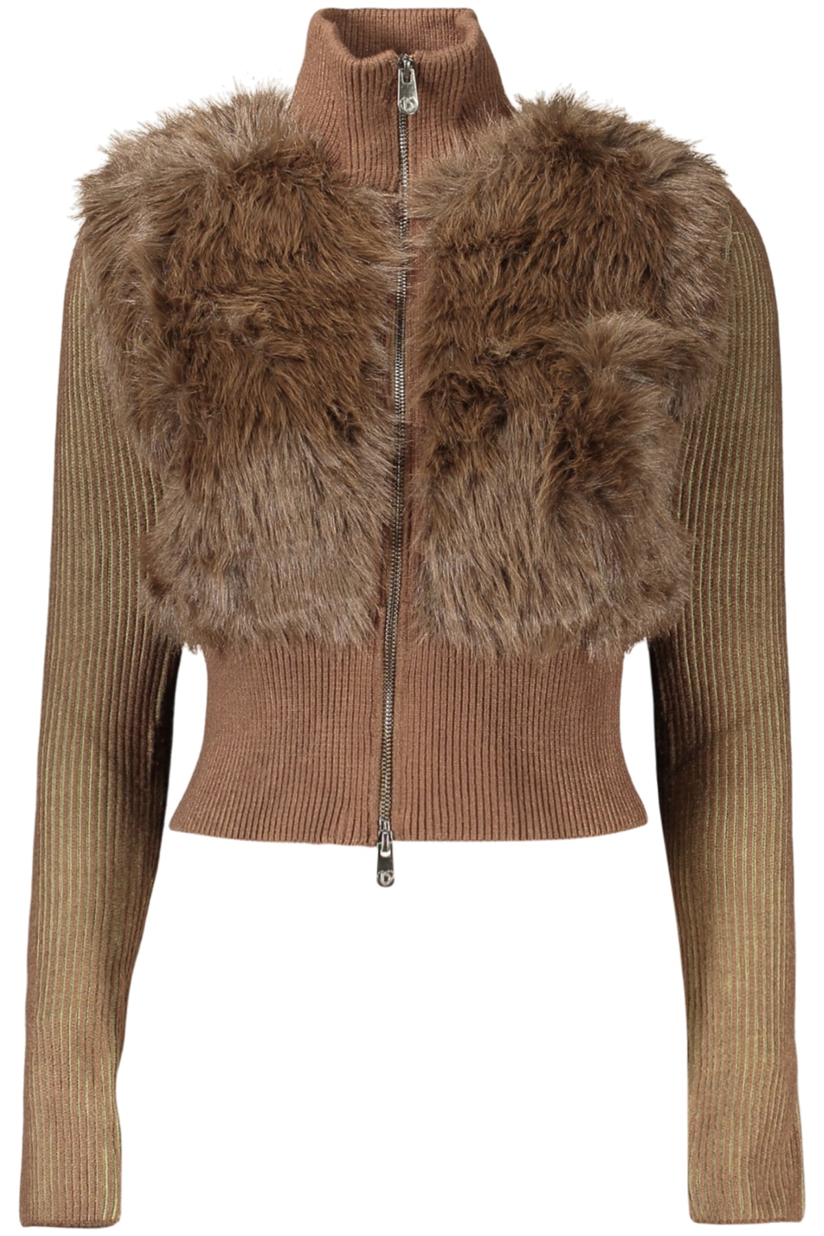 CARDIGAN MARRON POUR FEMME DESIGUAL