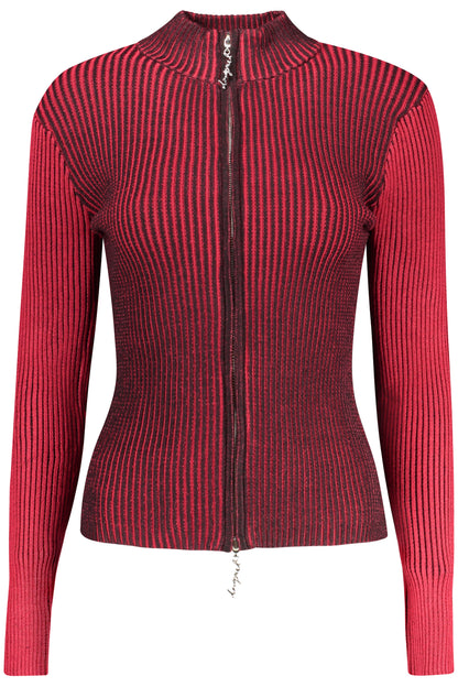 CARDIGAN ROUGE POUR FEMME DESIGUAL