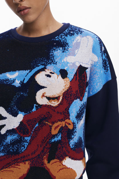DESIGUAL WOMEN'S BLUE ZIP-UP SWEATSHIRT