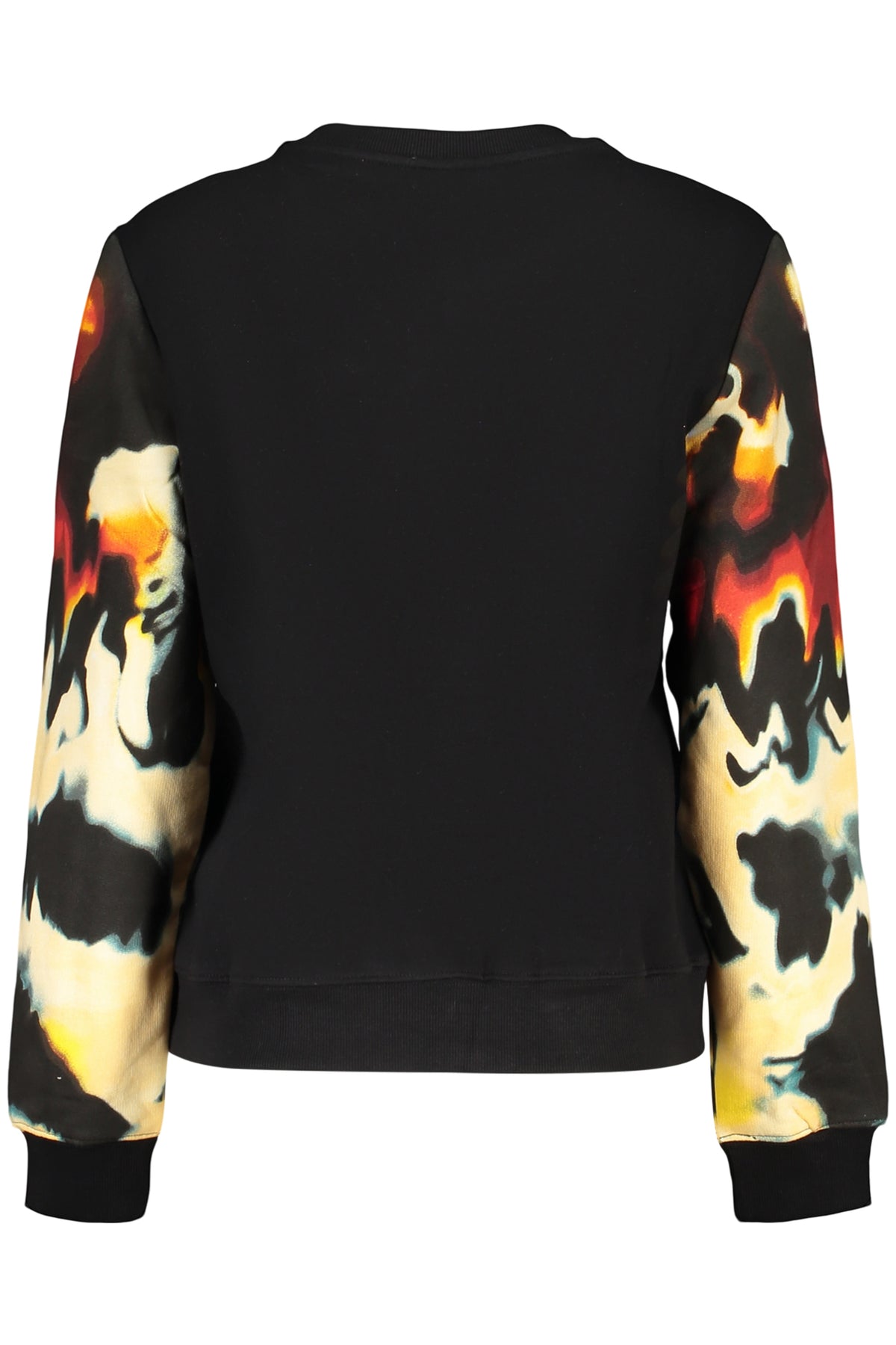 DESIGUAL WOMEN'S BLACK ZIP-UP SWEATSHIRT