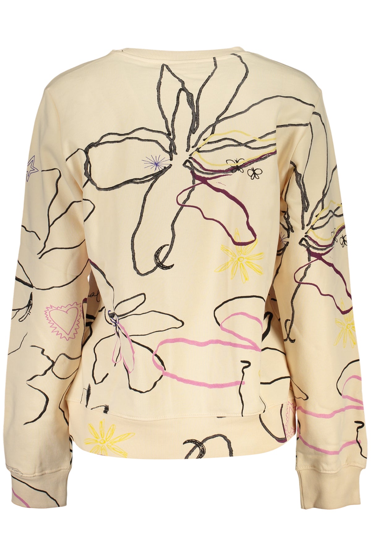 DESIGUAL WOMEN'S PINK ZIP-UP SWEATSHIRT