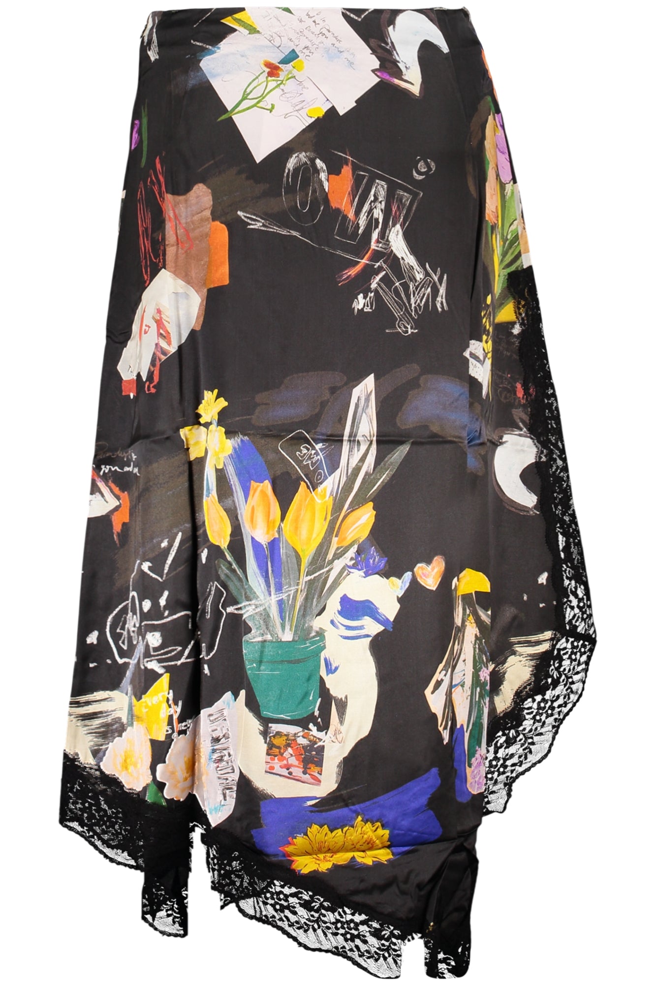 DESIGUAL WOMEN'S LONG SKIRT BLACK