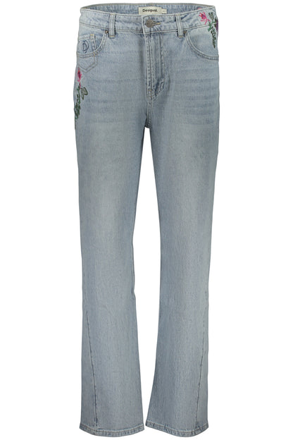 DESIGUAL WOMEN'S DENIM JEANS, BLUE