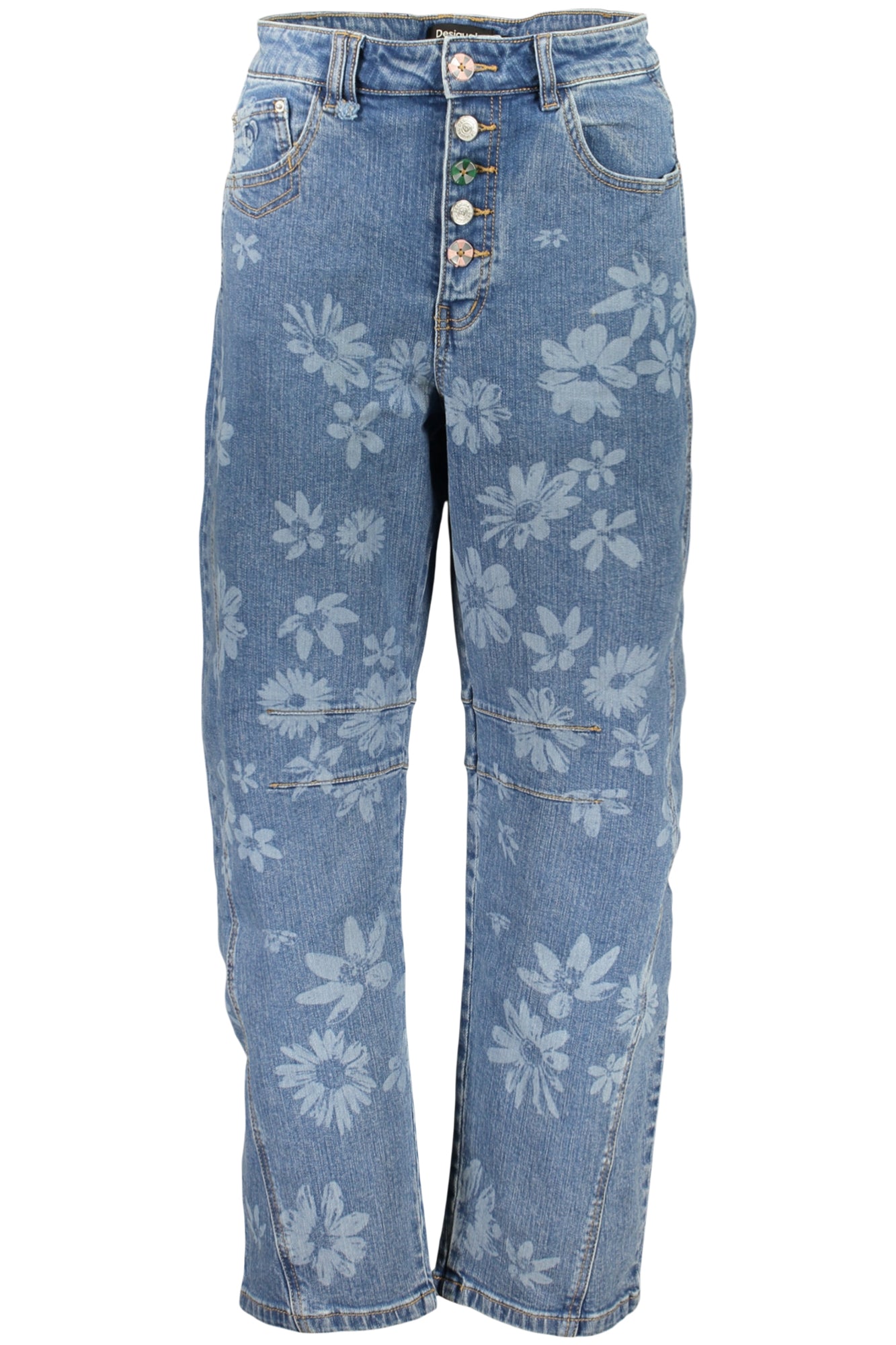DESIGUAL WOMEN'S DENIM JEANS, BLUE