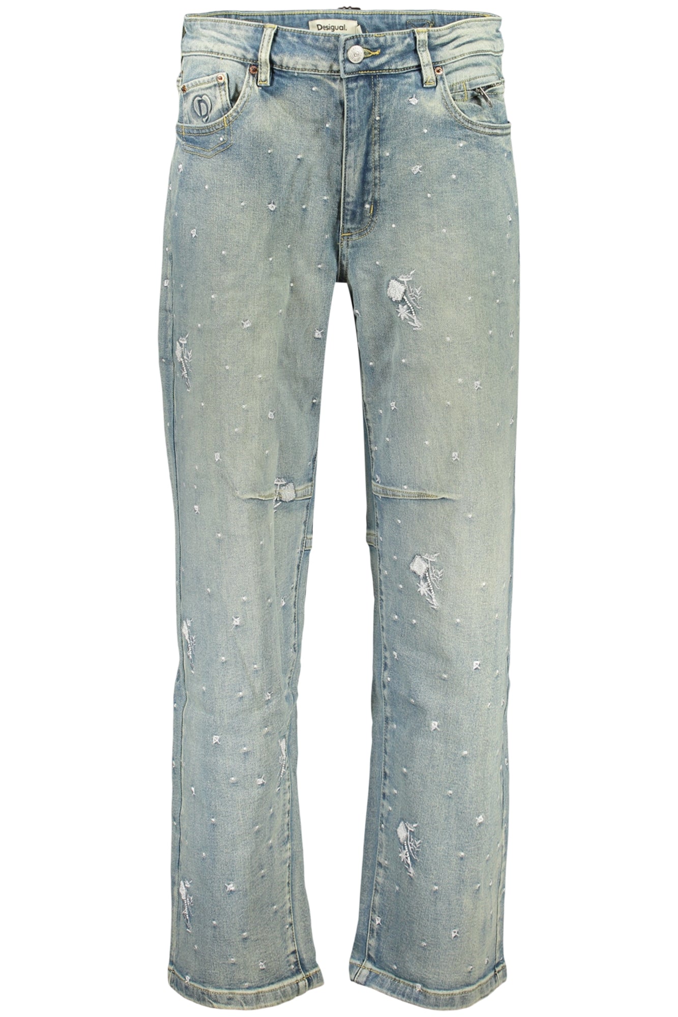 DESIGUAL WOMEN'S DENIM JEANS, BLUE
