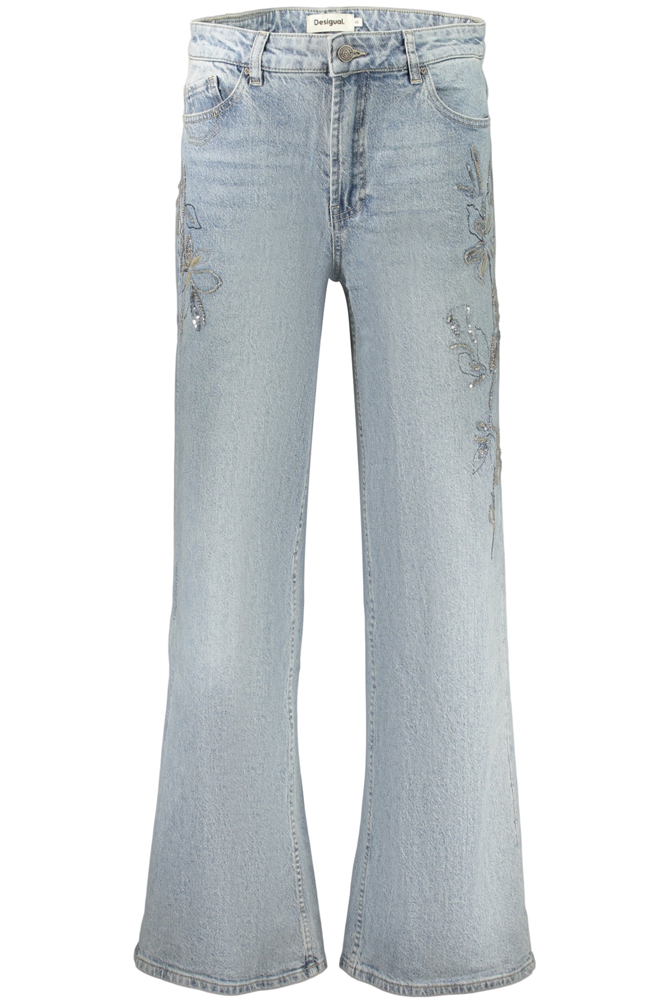 DESIGUAL WOMEN'S DENIM JEANS BLUE