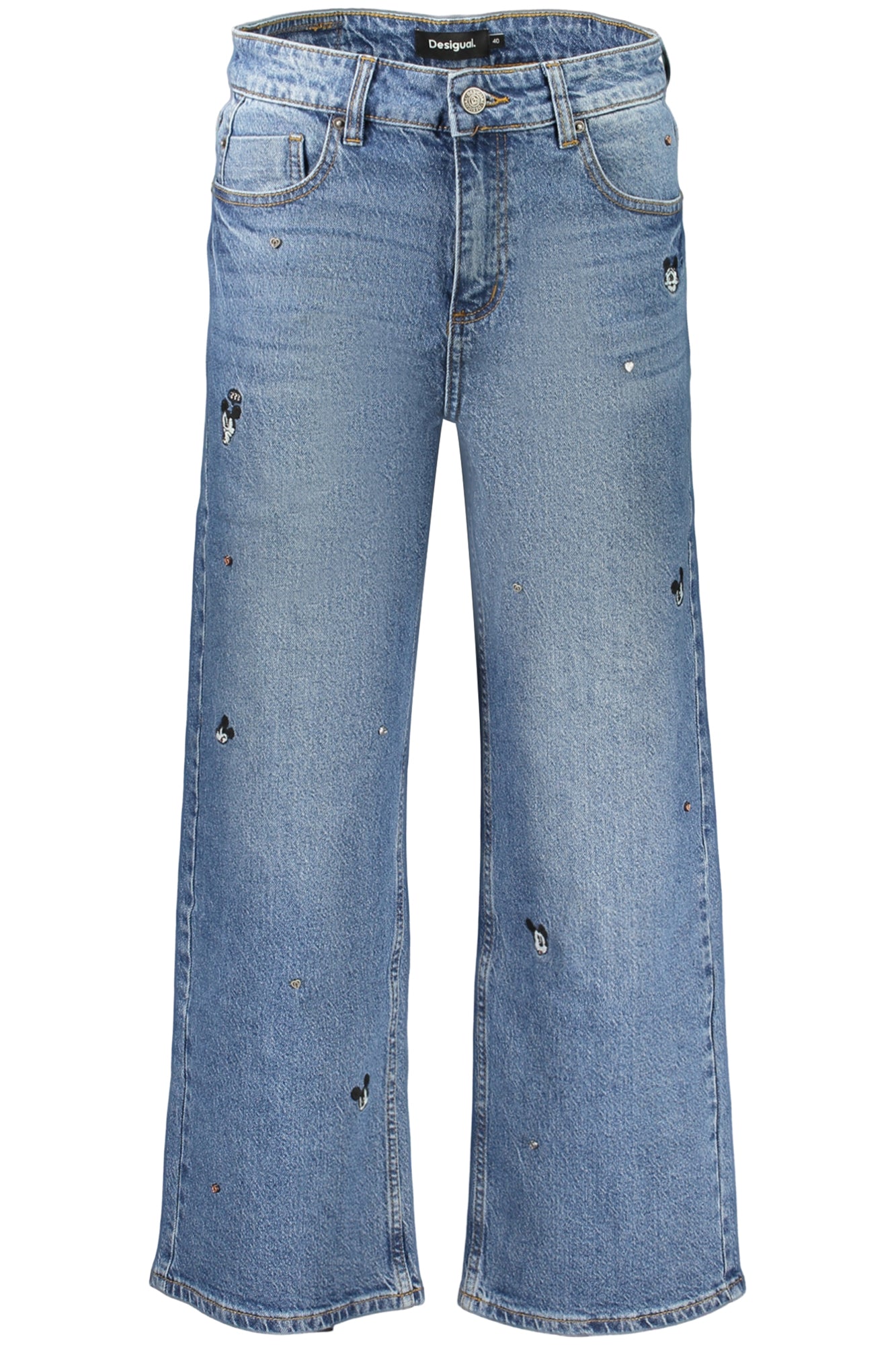 DESIGUAL WOMEN'S DENIM JEANS BLUE