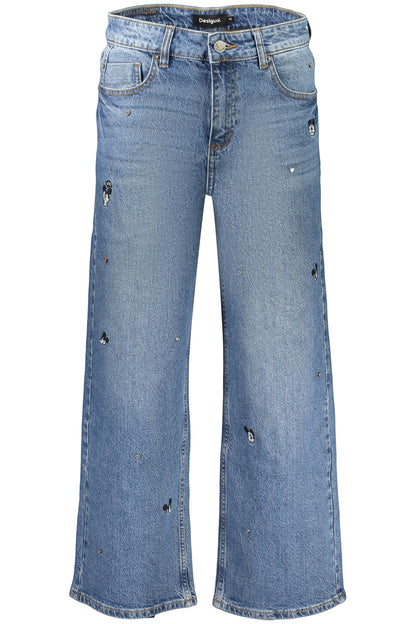 DESIGUAL WOMEN'S DENIM JEANS BLUE