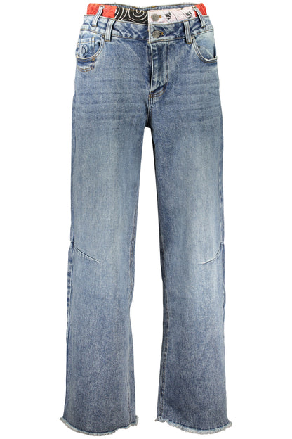 DESIGUAL WOMEN'S DENIM JEANS BLUE