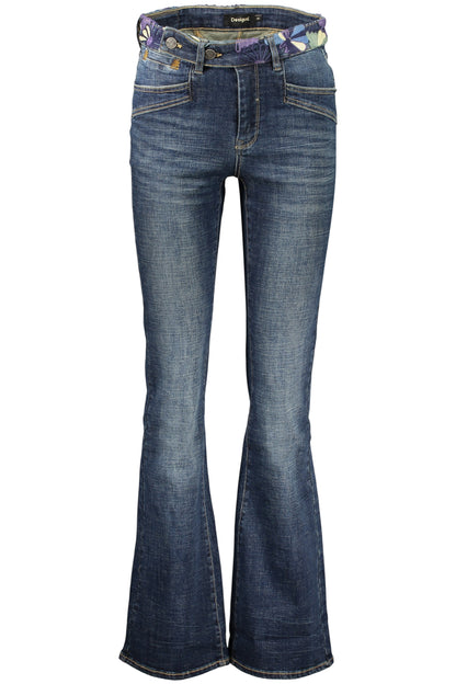 DESIGUAL WOMEN'S DENIM JEANS BLUE