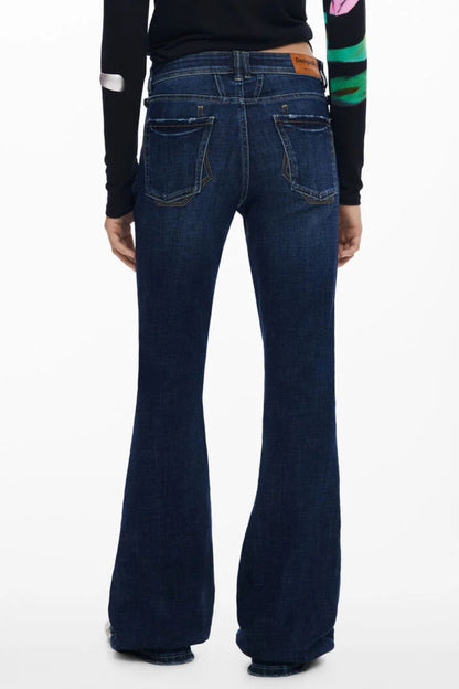 DESIGUAL WOMEN'S DENIM JEANS BLUE