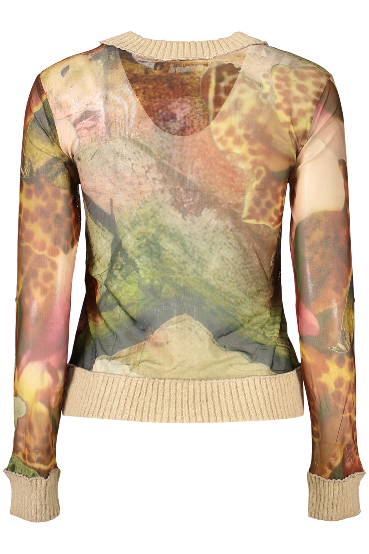 DESIGUAL WOMEN'S BEIGE SWEATER