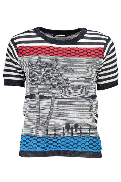 DESIGUAL WOMEN'S BLUE SWEATER