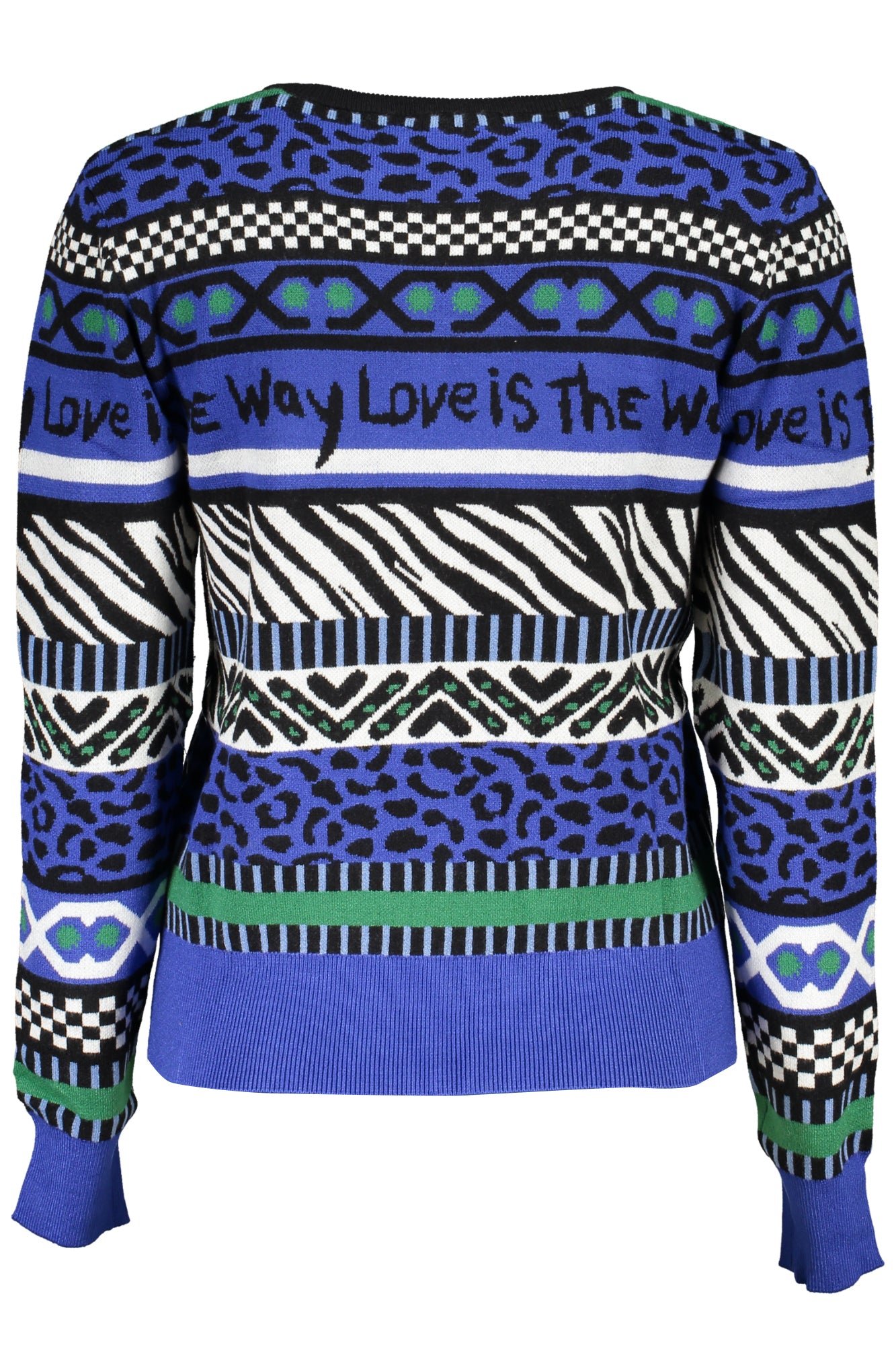 DESIGUAL WOMEN'S BLUE SWEATER