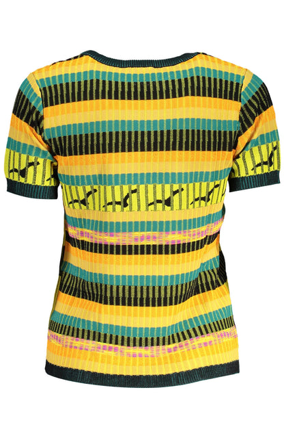DESIGUAL WOMEN'S YELLOW SWEATER