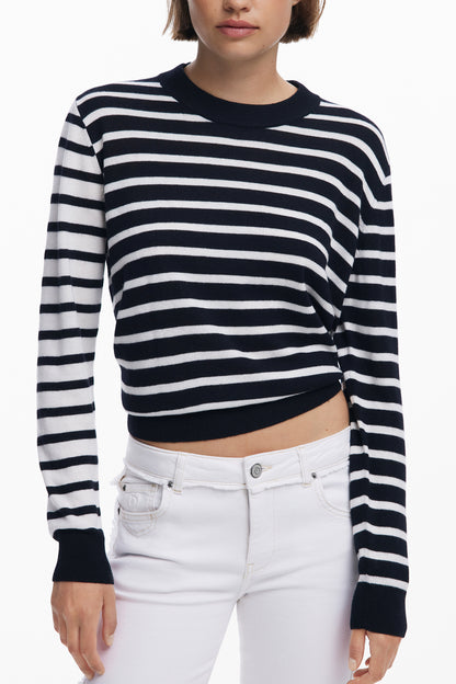 DESIGUAL WOMEN'S BLACK SWEATER