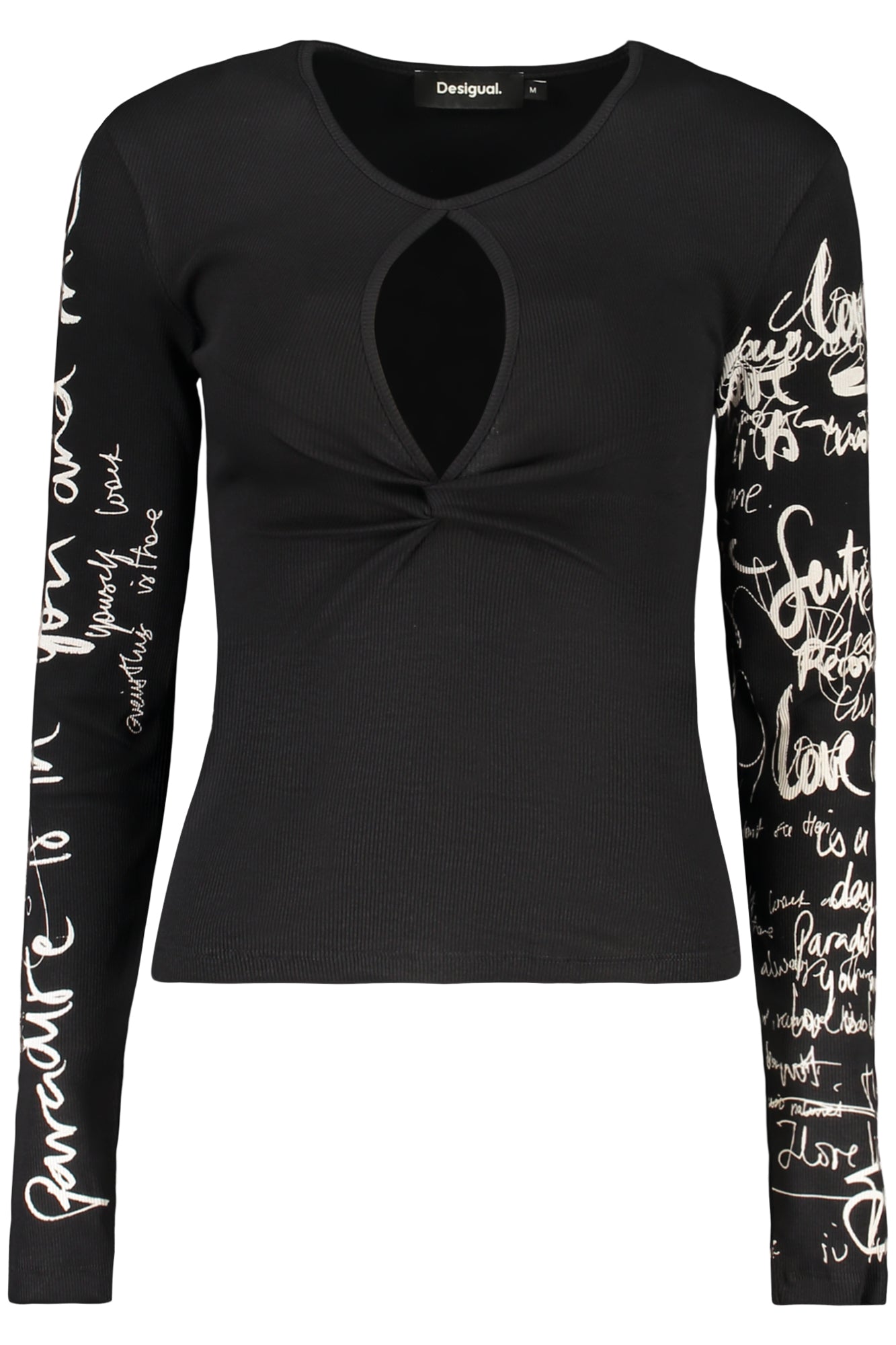 DESIGUAL WOMEN'S BLACK SWEATER