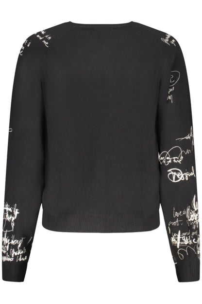 DESIGUAL WOMEN'S BLACK SWEATER