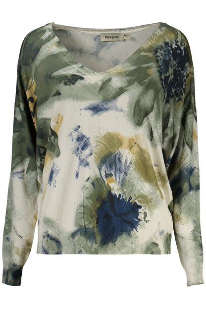 PULL VERT POUR FEMME DESIGUAL