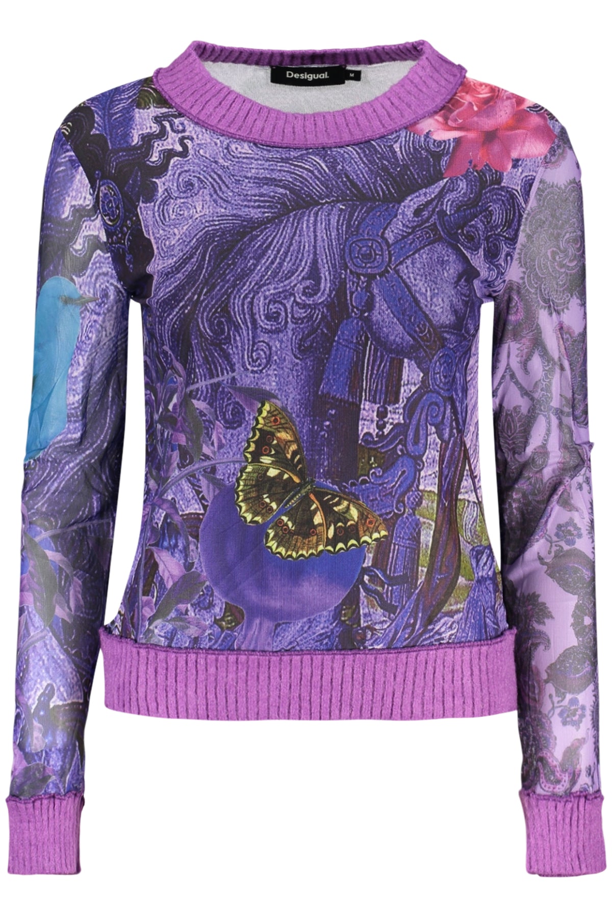 DESIGUAL WOMEN'S PURPLE SWEATER