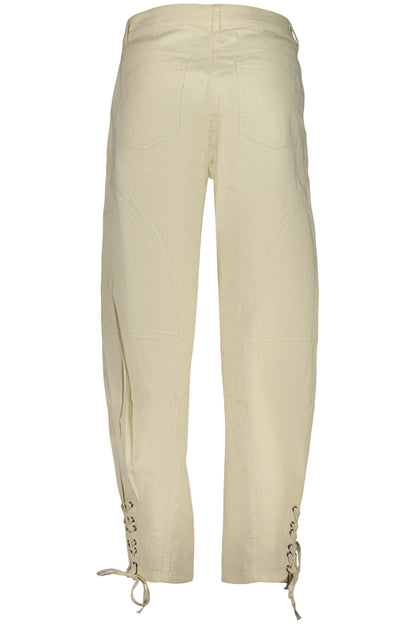 DESIGUAL WOMEN'S BEIGE TROUSERS