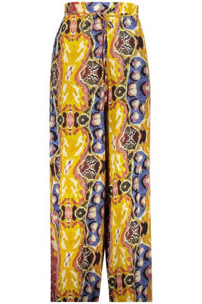 DESIGUAL WOMEN'S YELLOW TROUSERS