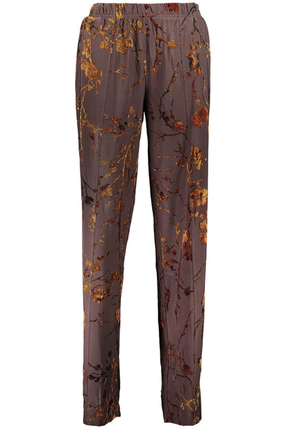 DESIGUAL WOMEN'S BROWN TROUSERS