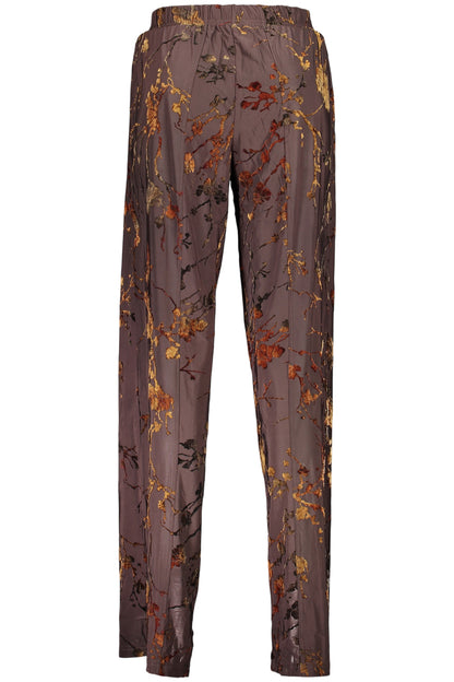 DESIGUAL WOMEN'S BROWN TROUSERS