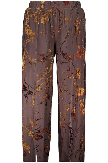 DESIGUAL WOMEN'S BROWN TROUSERS