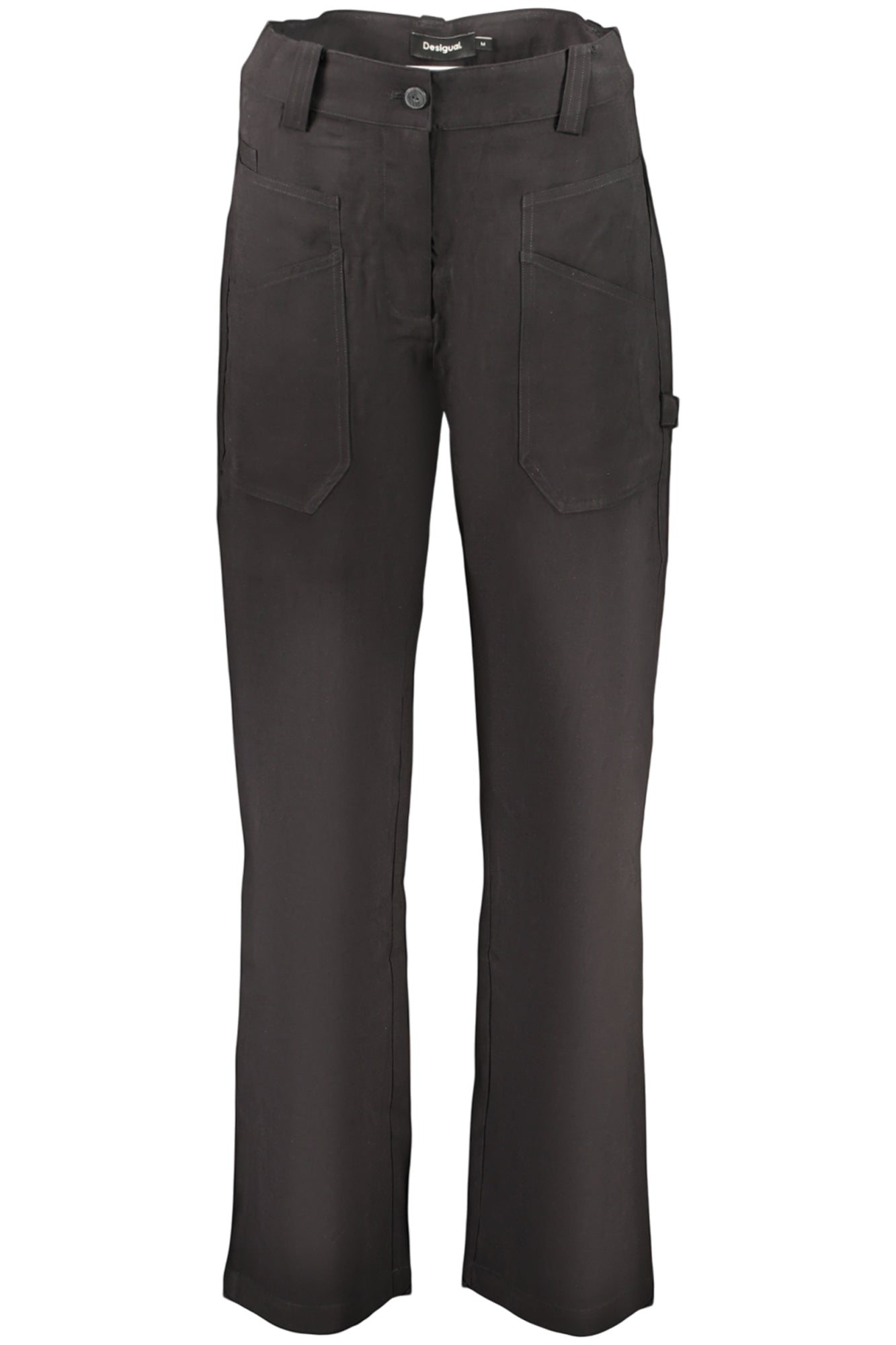 DESIGUAL WOMEN'S BLACK TROUSERS