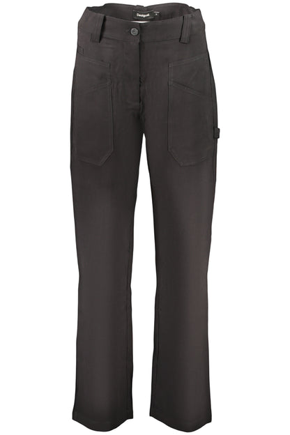 DESIGUAL WOMEN'S BLACK TROUSERS