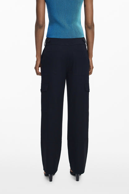 DESIGUAL WOMEN'S BLACK TROUSERS