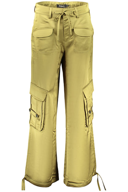 DESIGUAL WOMEN'S GREEN TROUSERS