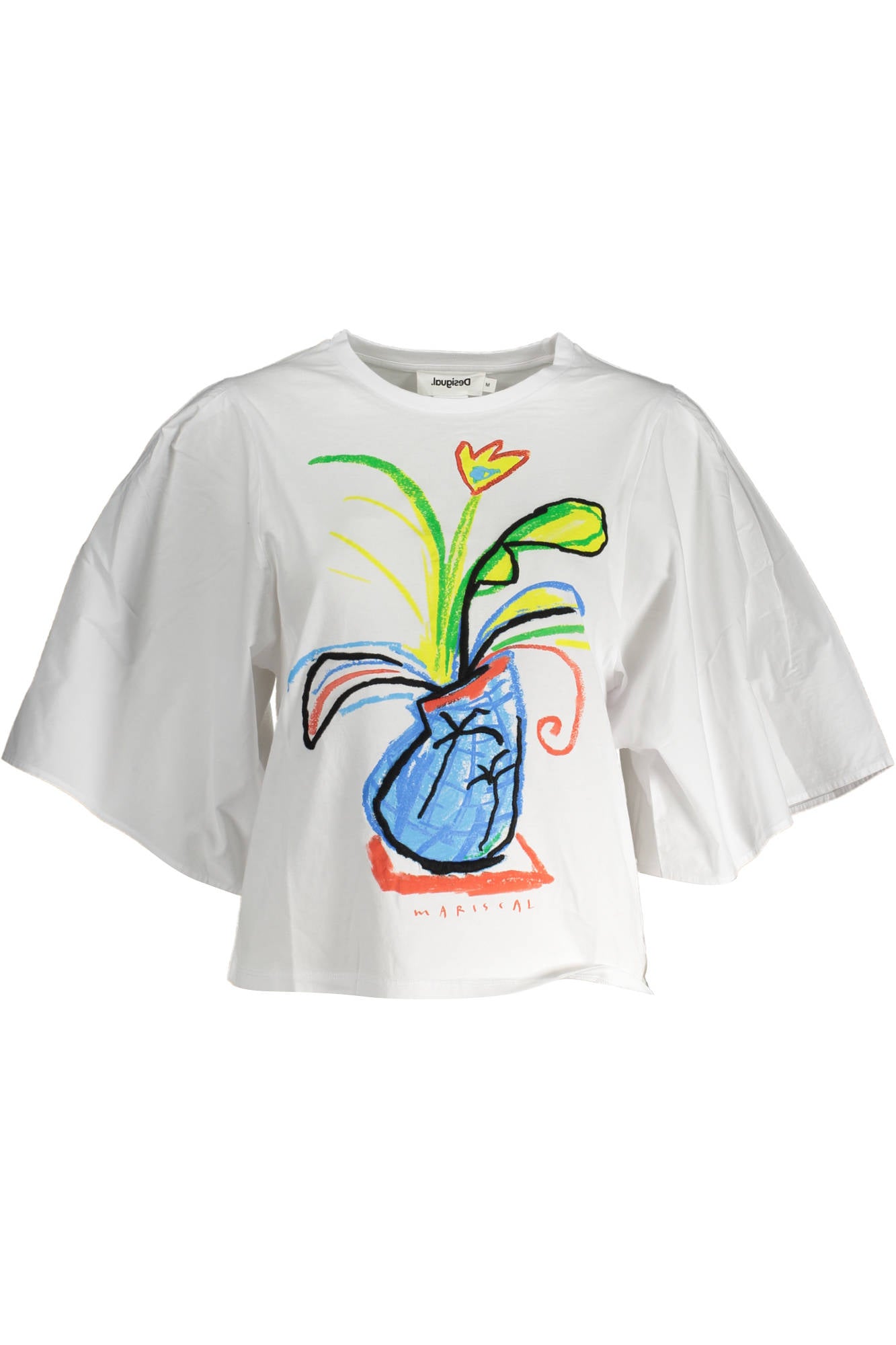 DESIGUAL WOMEN'S SHORT SLEEVE T-SHIRT WHITE